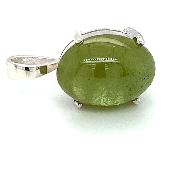 Sphene 10.90ct Platinum Solid Silver Pendant - Picture 1 of 6